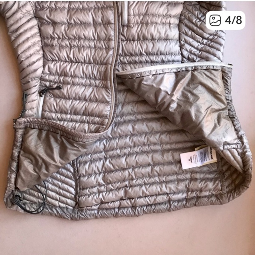 Patagonia Jacket S-XS Ultra Light Down Puffer Silver Gray - Picture 4 of 8